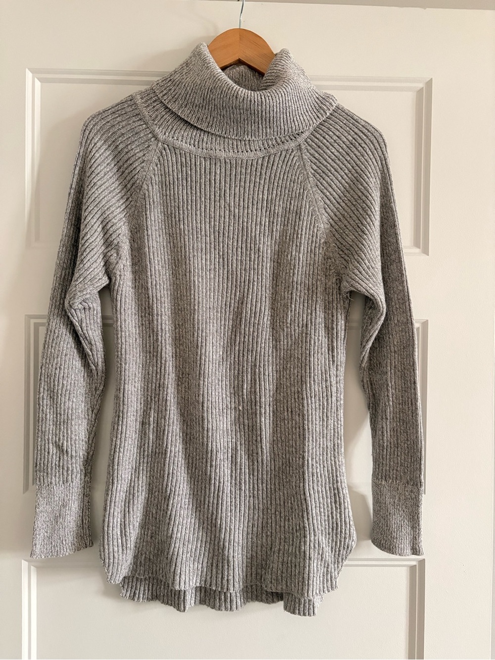 EGO Gray Ribbed Turtleneck Sweater